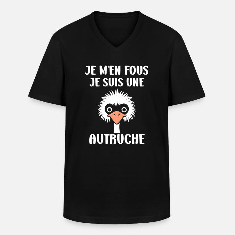 Strauß Zitat - Männer-T-Shirt mit V-Ausschnitt - Schwarz
