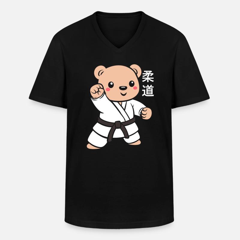 judo - Men's V-Neck T-Shirt - black