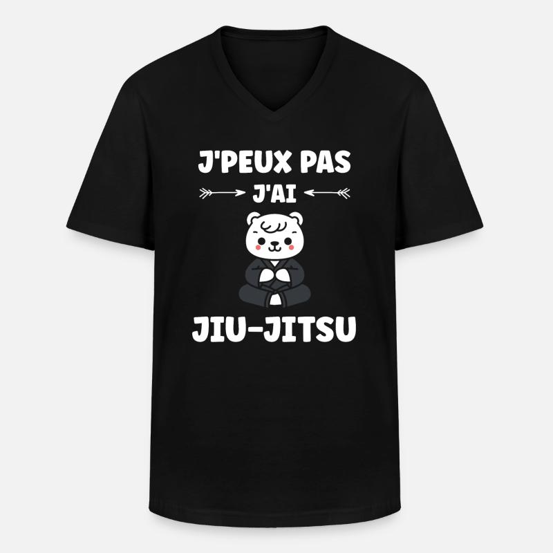 Jiu Jitsu - Männer-T-Shirt mit V-Ausschnitt - Schwarz
