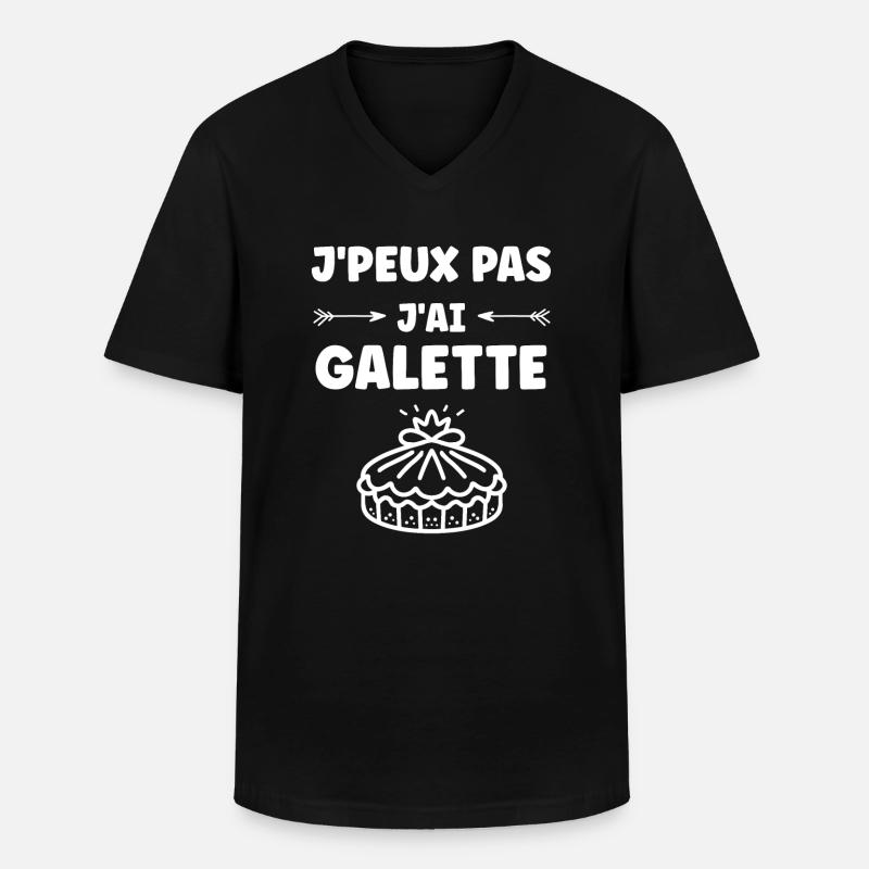 Pfannkuchen - Männer-T-Shirt mit V-Ausschnitt - Schwarz