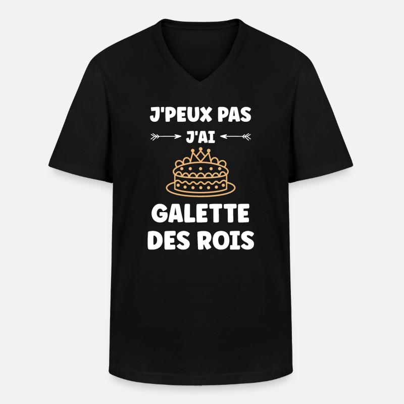 Pfannkuchen - Männer-T-Shirt mit V-Ausschnitt - Schwarz