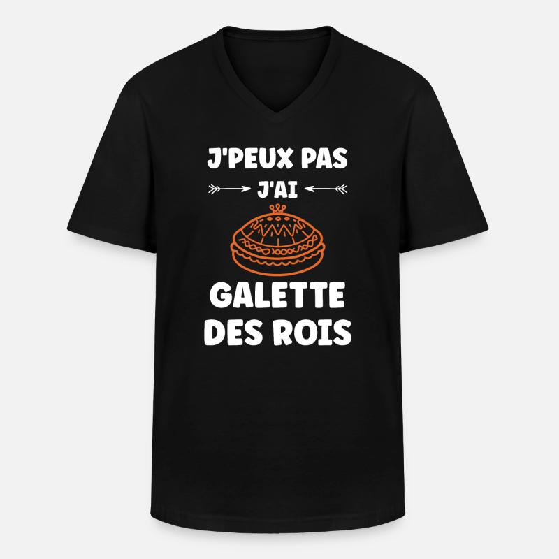 Pfannkuchen - Männer-T-Shirt mit V-Ausschnitt - Schwarz