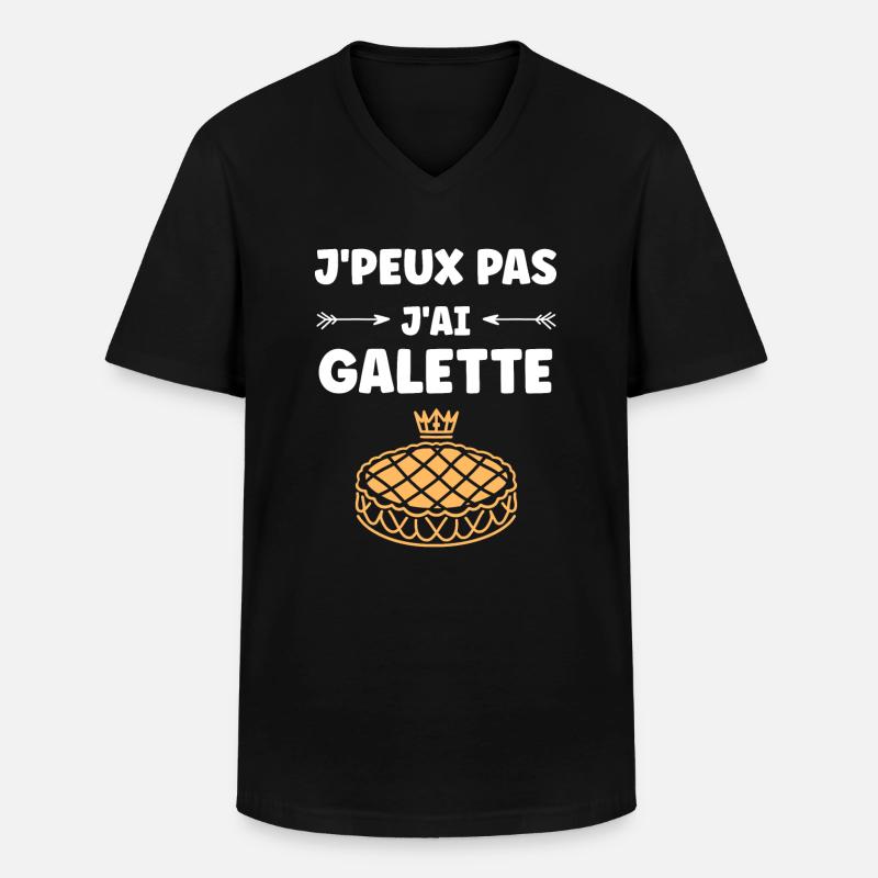 Pfannkuchen - Männer-T-Shirt mit V-Ausschnitt - Schwarz