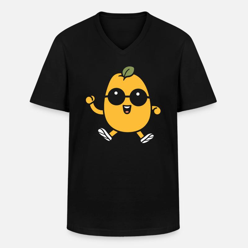 Kartoffel - Männer-T-Shirt mit V-Ausschnitt - Schwarz