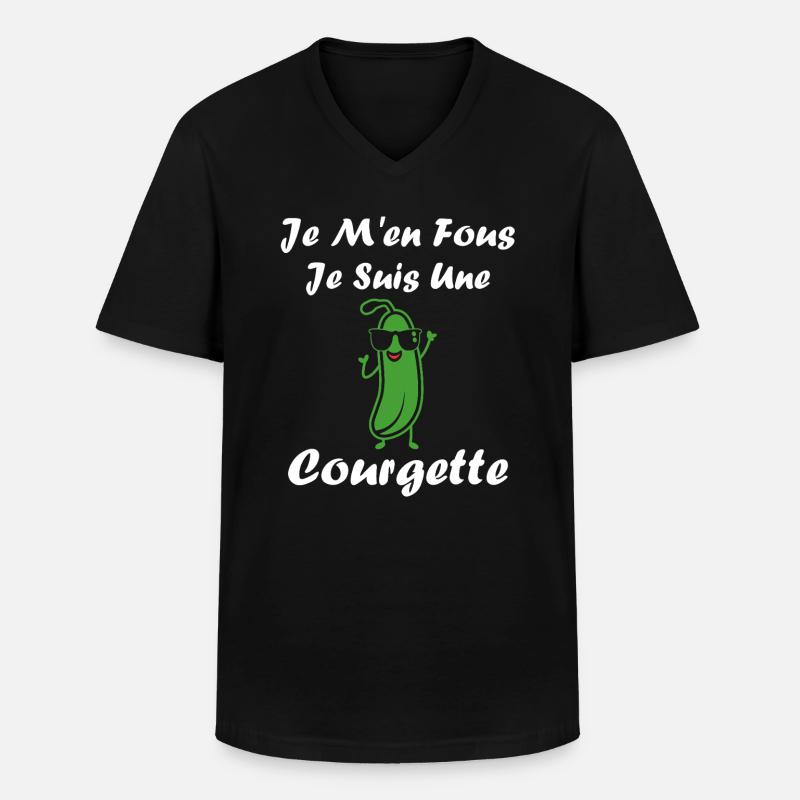Zucchini-Humor - Männer-T-Shirt mit V-Ausschnitt - Schwarz