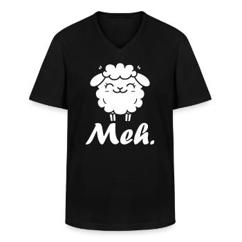 Schaf - Männer-T-Shirt mit V-Ausschnitt - Schwarz - Vorne - AI Model Male 178 dark (178cm)