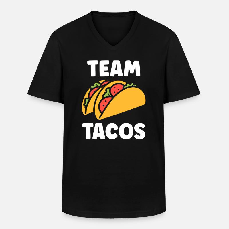 Tacos - Männer-T-Shirt mit V-Ausschnitt - Schwarz