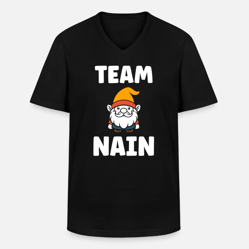 Zwerg - Männer-T-Shirt mit V-Ausschnitt - Schwarz