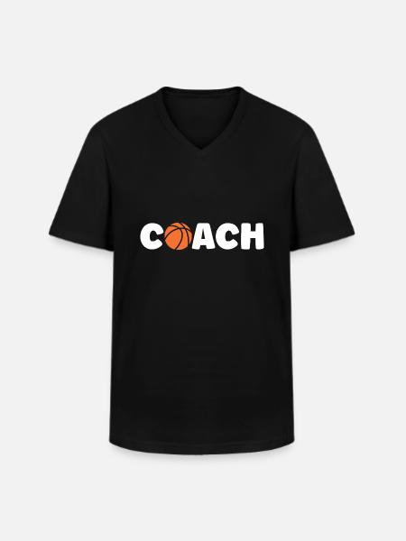 Coach de Basketball - Men's V-Neck T-Shirt - black