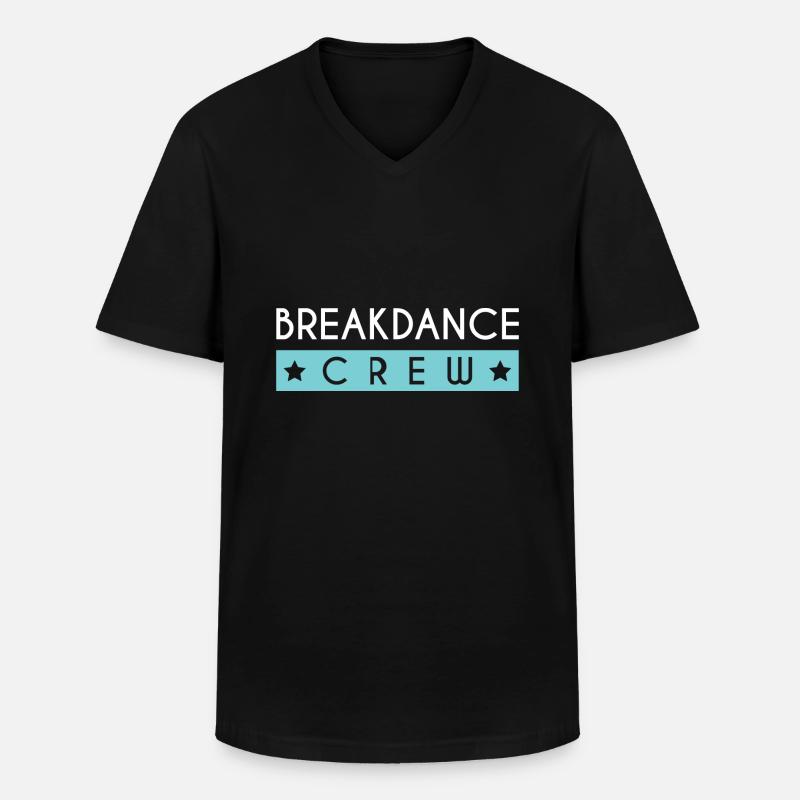 Breakdance Crew - Männer-T-Shirt mit V-Ausschnitt - Schwarz