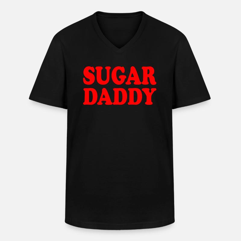 Sugar daddy - Männer-T-Shirt mit V-Ausschnitt - Schwarz