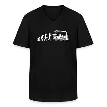 Lokomotive Lokführer Triebfahrzeugführer Geschenk - Männer-T-Shirt mit V-Ausschnitt - Schwarz - Vorne - AI Model Male 178 dark (178cm)