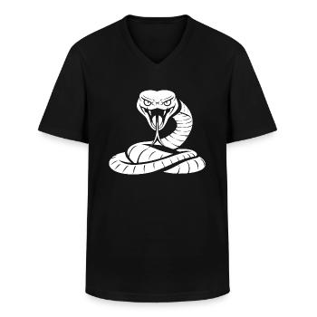 cobra - T-shirt col V Homme - noir - Devant - AI Model Male 178 dark (178cm)