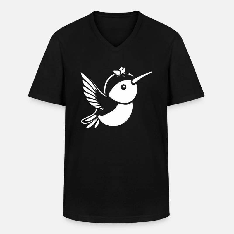 Kolibri - Männer-T-Shirt mit V-Ausschnitt - Schwarz