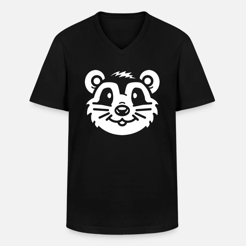 Honigdachs - Männer-T-Shirt mit V-Ausschnitt - Schwarz