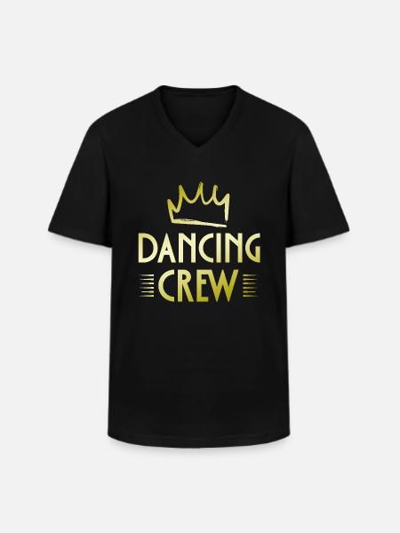 Dancing Crew - Men's V-Neck T-Shirt - black