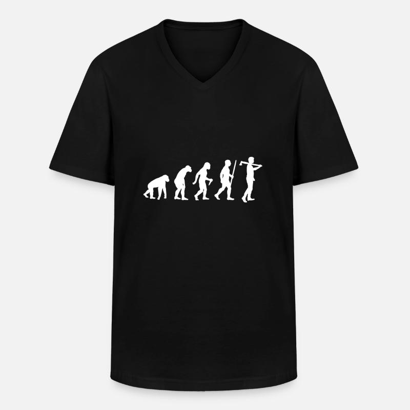 Axt Evolution - Männer-T-Shirt mit V-Ausschnitt - Schwarz