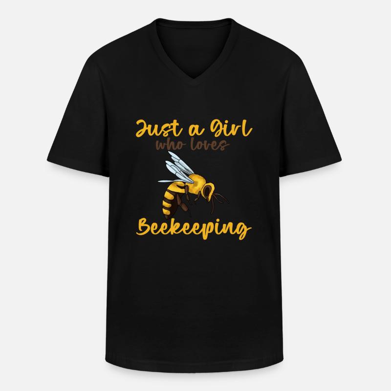 Imker Bienen Geschenk - Männer-T-Shirt mit V-Ausschnitt - Schwarz