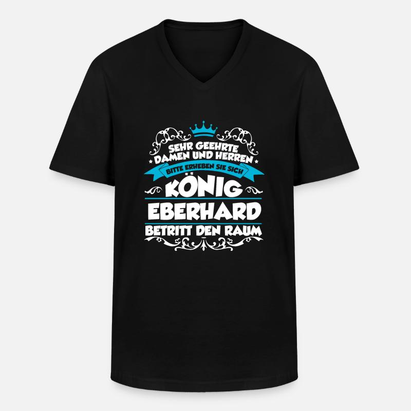 Eberhard Name Design - Männer-T-Shirt mit V-Ausschnitt - Schwarz