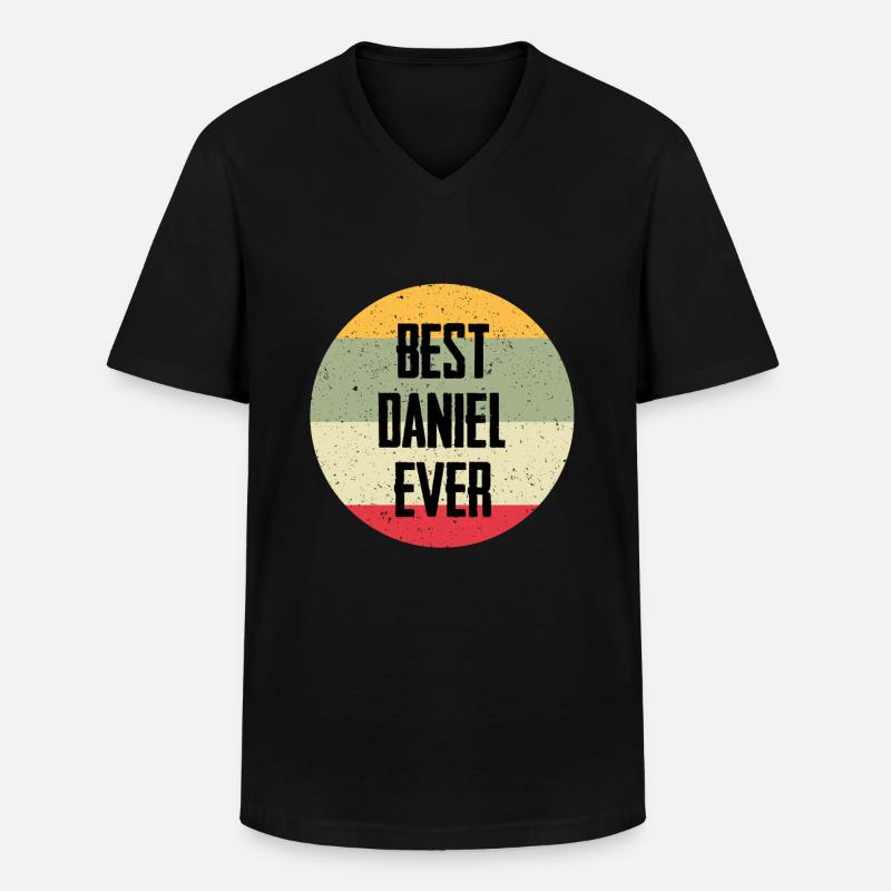 Best Daniel Ever - Männer-T-Shirt mit V-Ausschnitt - Schwarz