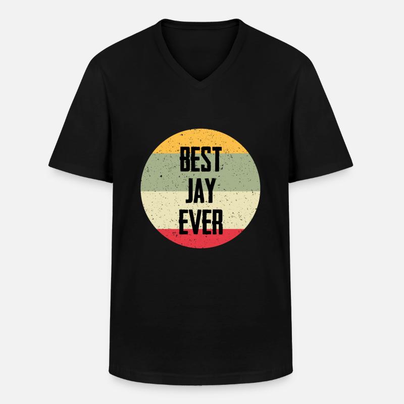 Best Jay Ever - Männer-T-Shirt mit V-Ausschnitt - Schwarz