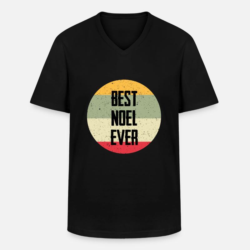 Best Noel Ever - Männer-T-Shirt mit V-Ausschnitt - Schwarz