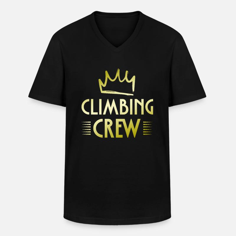 Climbing Crew - Männer-T-Shirt mit V-Ausschnitt - Schwarz