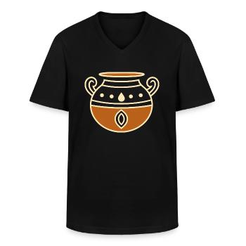 Töpferei - Männer-T-Shirt mit V-Ausschnitt - Schwarz - Vorne - AI Model Male 178 dark (178cm)