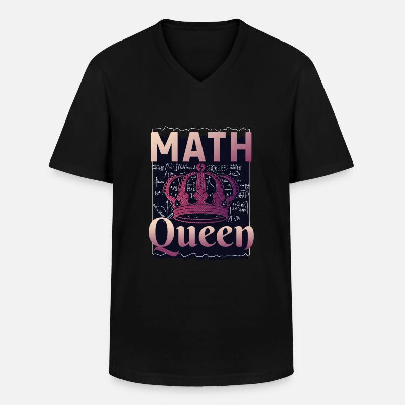Math Queen - Männer-T-Shirt mit V-Ausschnitt - Schwarz