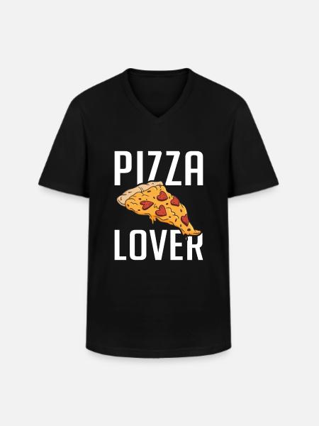 Snack Pizzalove Pizza Lover Gift - Men's V-Neck T-Shirt - black
