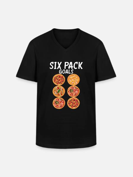 Snack Pizzalove Pizza Lover Gift - Men's V-Neck T-Shirt - black