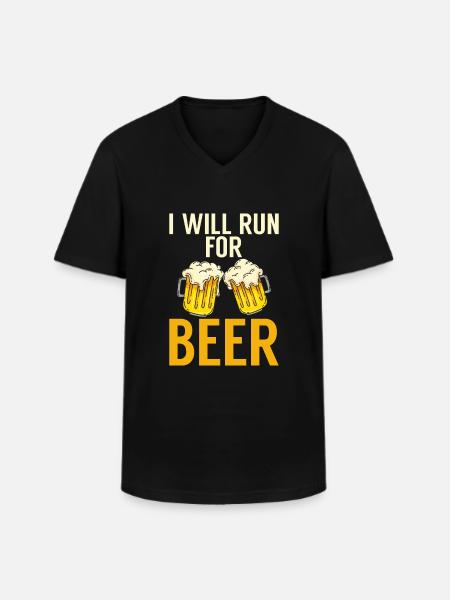 Beer Drinker Beer Gifts - Men's V-Neck T-Shirt - black