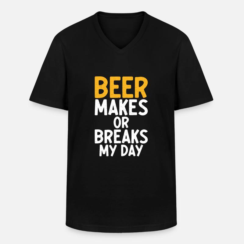 Biertrinker Bier Geschenke - Männer-T-Shirt mit V-Ausschnitt - Schwarz