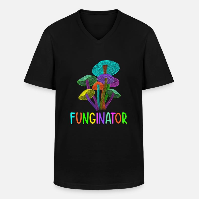 Pilzjäger Pilzjäger Geschenke - Männer-T-Shirt mit V-Ausschnitt - Schwarz