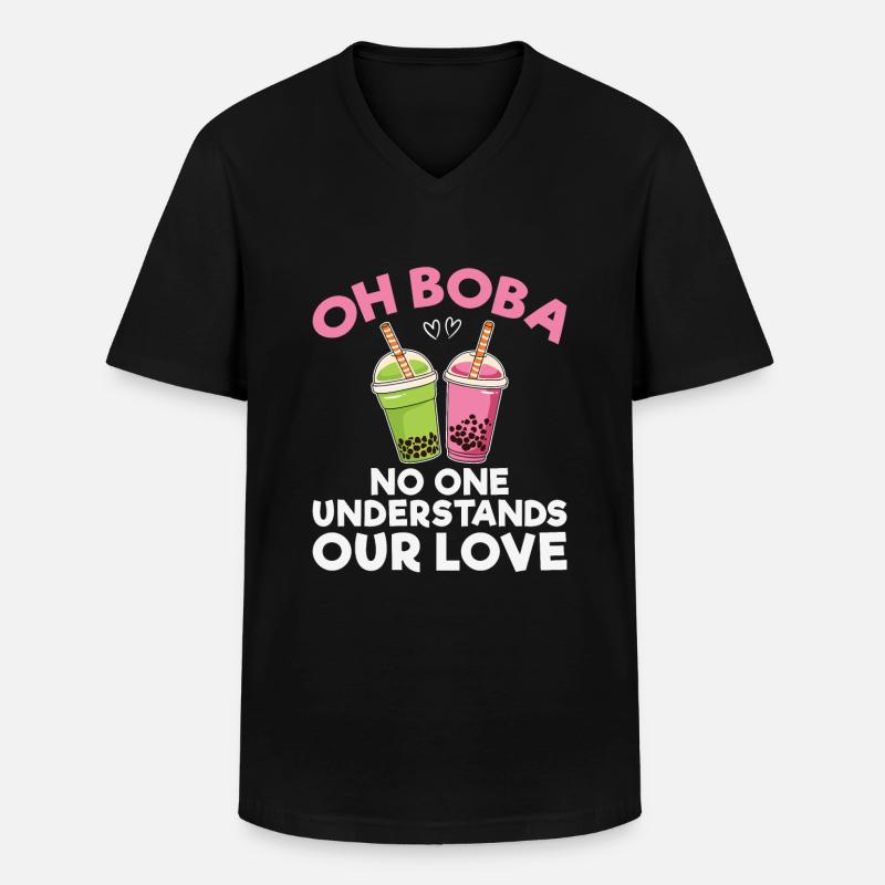 Bubble Tea Lover Geschenk - Männer-T-Shirt mit V-Ausschnitt - Schwarz