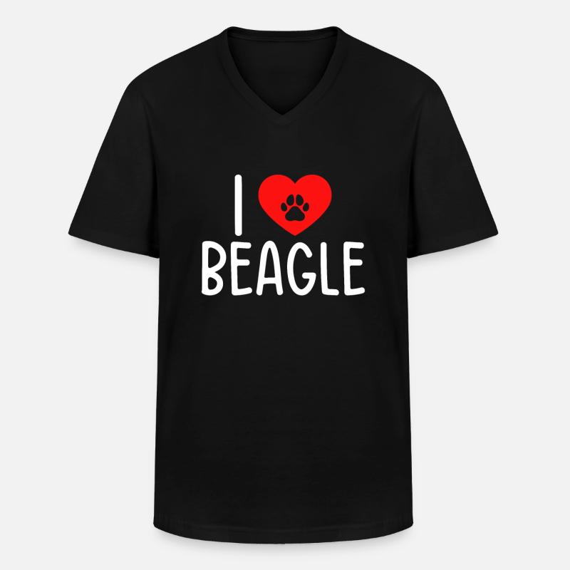 Beagle Geschenk Beagle Besitzer - Männer-T-Shirt mit V-Ausschnitt - Schwarz