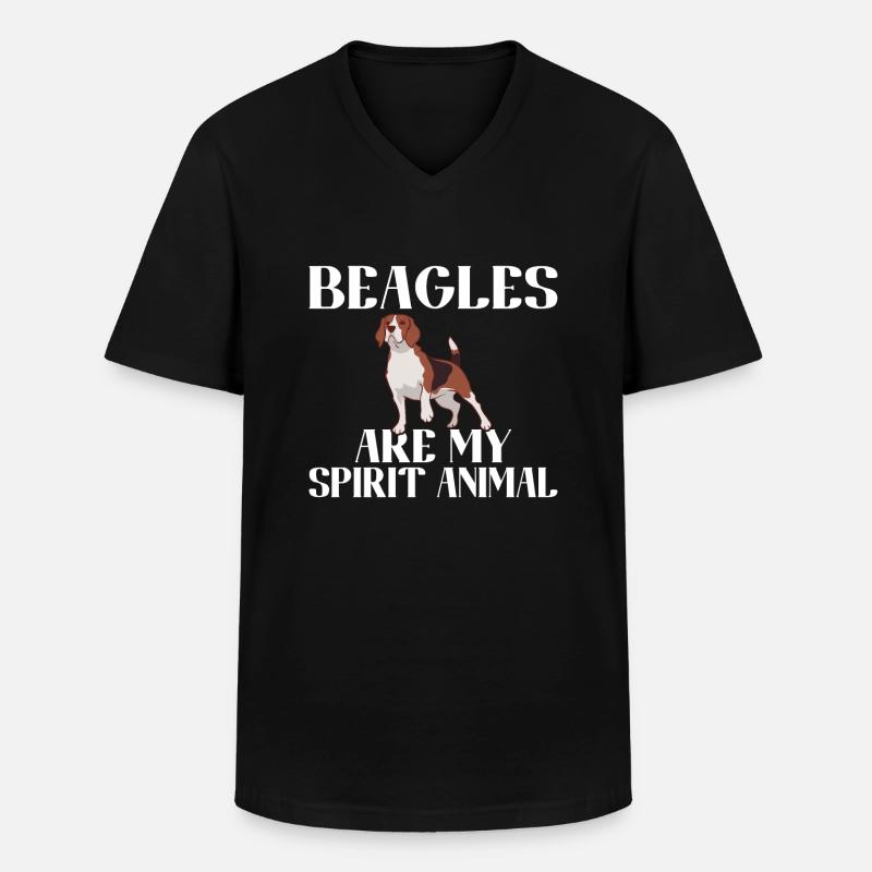 Beagle Geschenk Beagle Besitzer - Männer-T-Shirt mit V-Ausschnitt - Schwarz