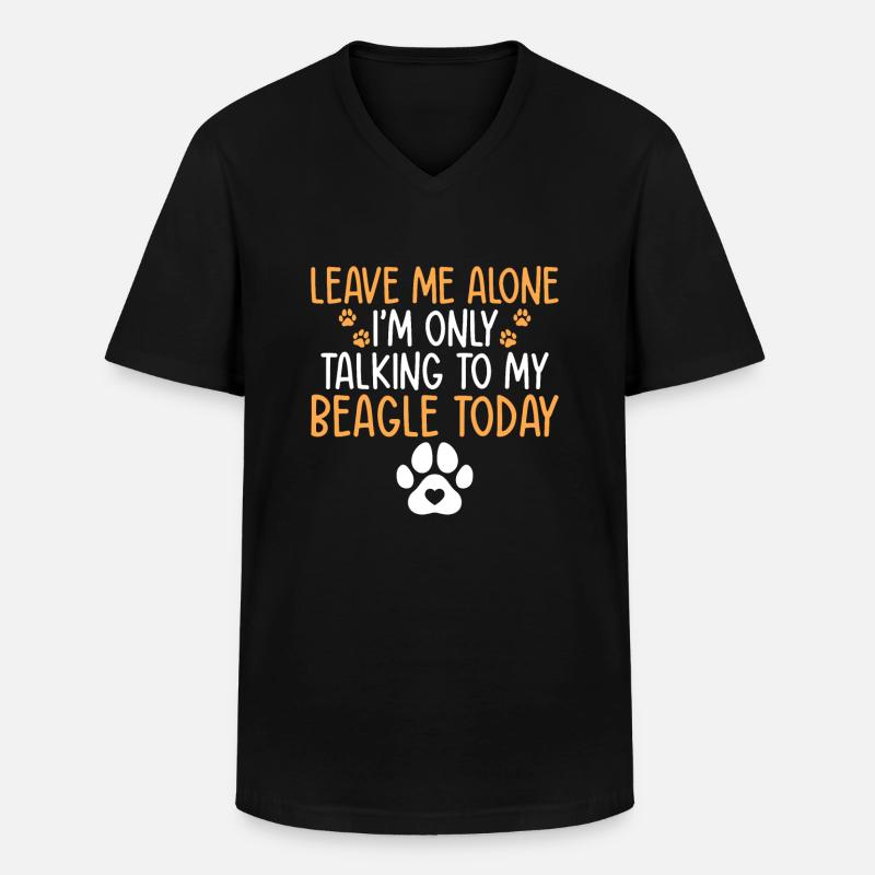 Beagle Geschenk Beagle Besitzer - Männer-T-Shirt mit V-Ausschnitt - Schwarz