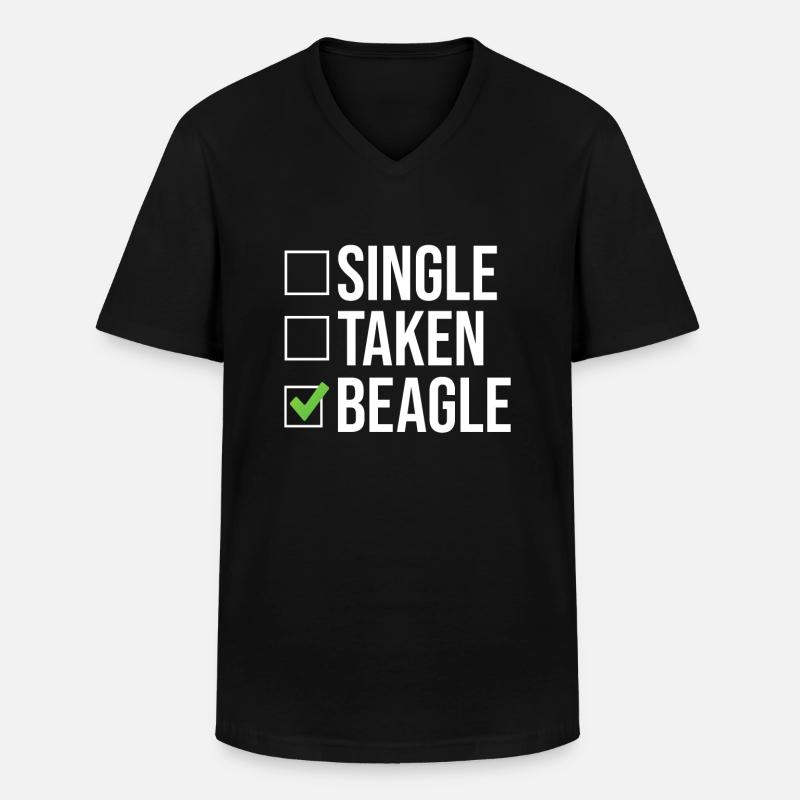 Beagle Geschenk Beagle Besitzer - Männer-T-Shirt mit V-Ausschnitt - Schwarz