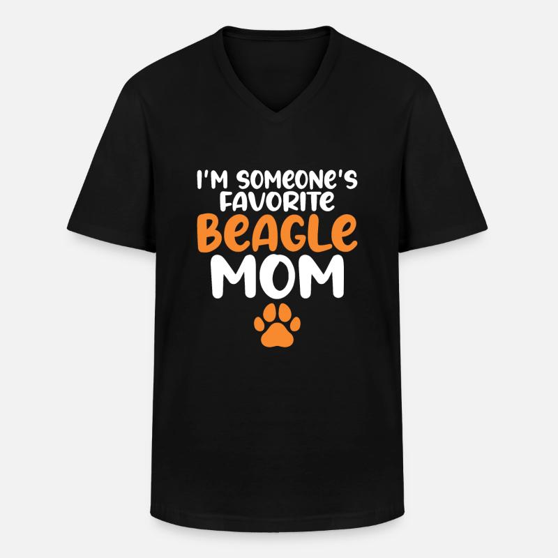 Beagle Geschenk Beagle Besitzer - Männer-T-Shirt mit V-Ausschnitt - Schwarz