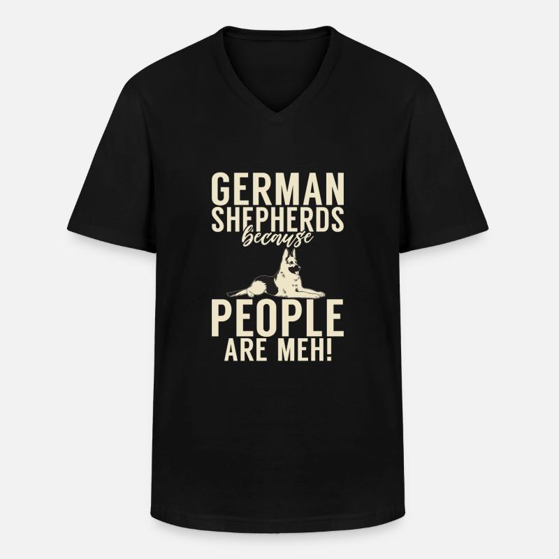 Deutscher Schäferhund Geschenke - Männer-T-Shirt mit V-Ausschnitt - Schwarz
