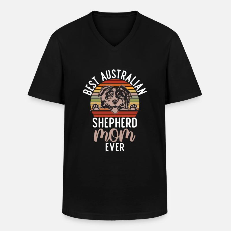 Australian Shepherd Gifts - Men's V-Neck T-Shirt - black
