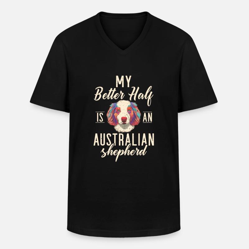 Australian Shepherd Geschenke - Männer-T-Shirt mit V-Ausschnitt - Schwarz