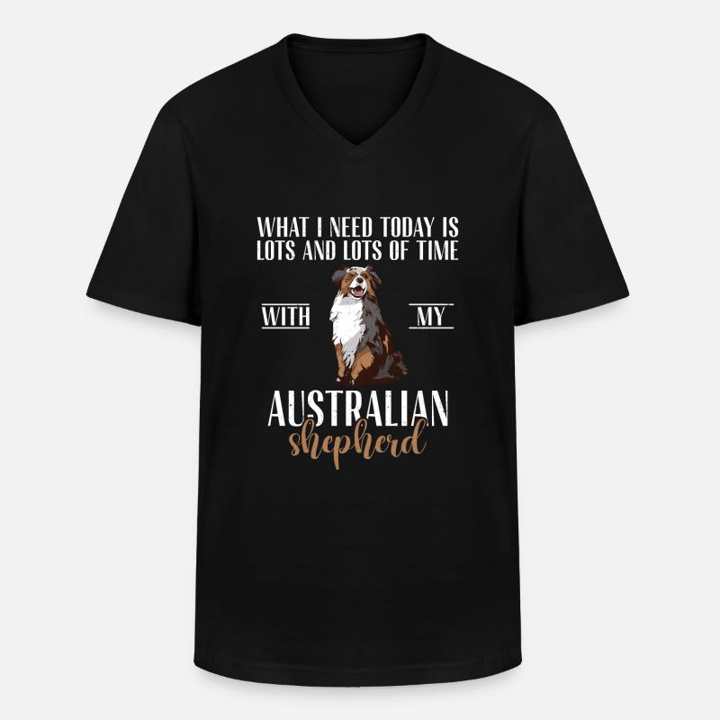 Australian Shepherd Geschenke - Männer-T-Shirt mit V-Ausschnitt - Schwarz