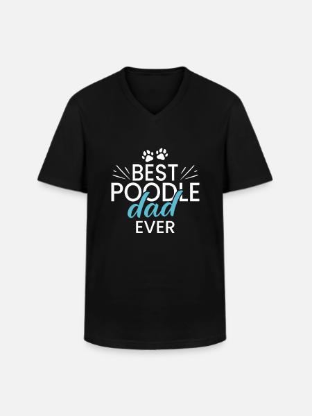 Cadeaux Caniche - T-shirt col V Homme - noir