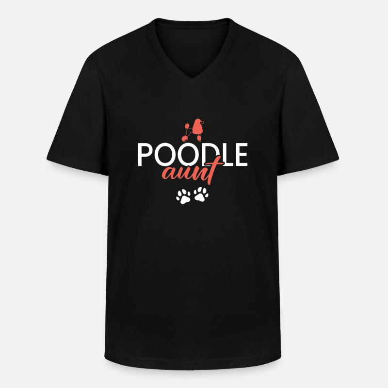Pudel Geschenke - Männer-T-Shirt mit V-Ausschnitt - Schwarz