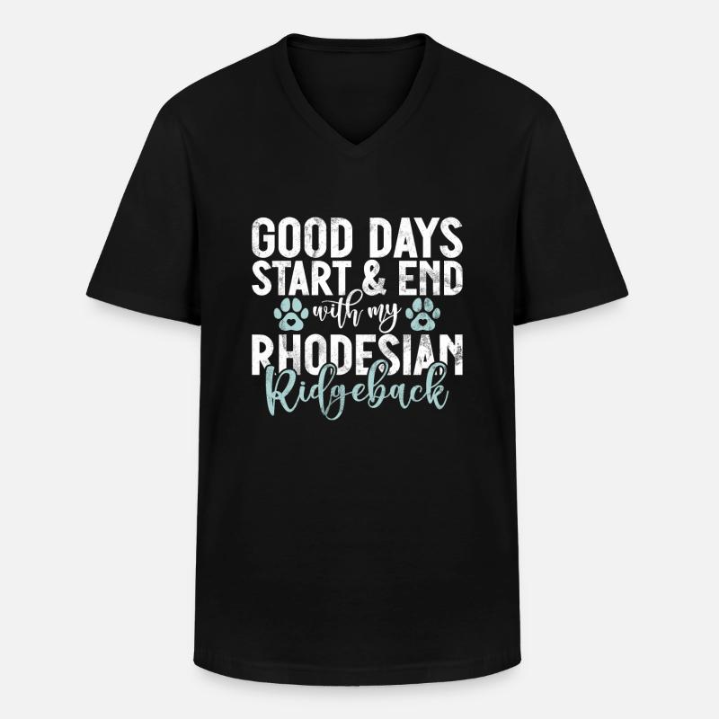 Rhodesian Ridgeback Gifts - Männer-T-Shirt mit V-Ausschnitt - Schwarz