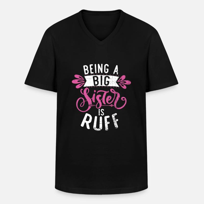Big Sister Gift - Männer-T-Shirt mit V-Ausschnitt - Schwarz