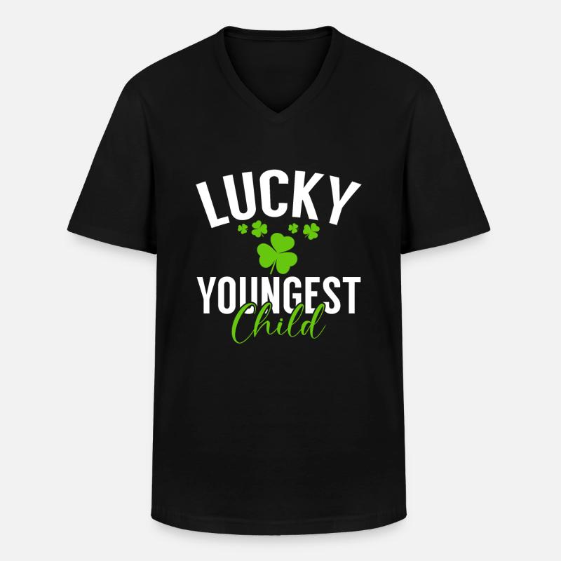 Youngest Child Gift - Männer-T-Shirt mit V-Ausschnitt - Schwarz