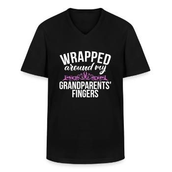 Granddaughter Gifts - Men's V-Neck T-Shirt - black - Front - AI Model Male 178 dark (178cm)